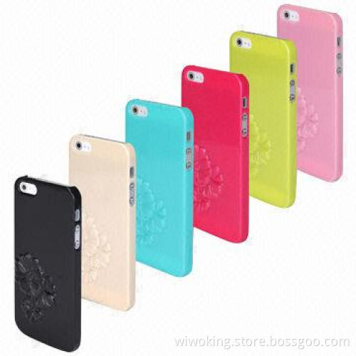 PC Carving 3D Rose Case for iPhone 5, Made of Ultra-thin 3D PC
